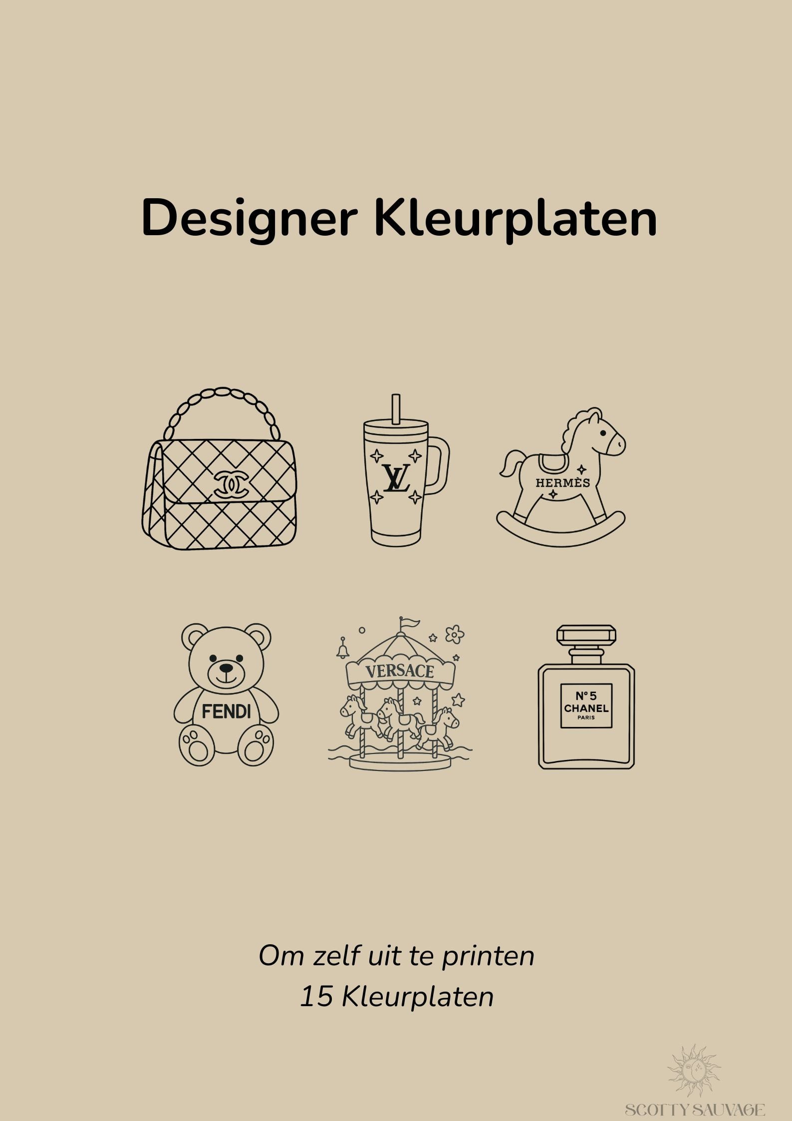 Designer Kleurplaten - 15 st.